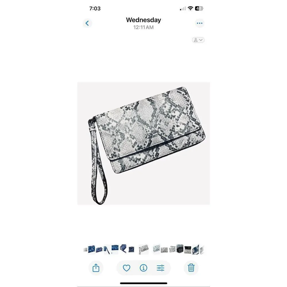 Victoria Secret Python Tech Clutch NWOT